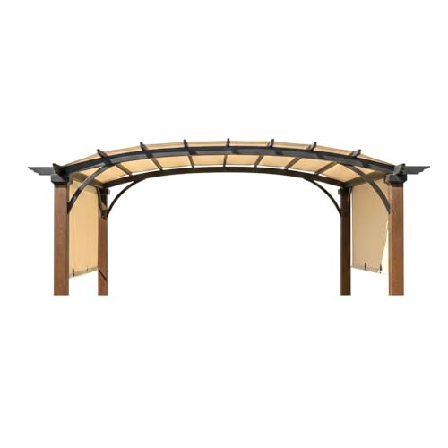 Garden Winds Reinforced Replacement Canopy Top Cover Compatible with The L-PG152PST-B, A106004800, A106000902 Garden Treasures AR Freestanding Neuralia Pergola - Classic Sand Beige, RipLock 350