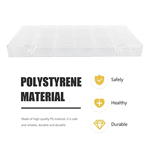 Beaupretty 2 peças de ferramentas de arte em unhas, caixa de armazenamento de joias, 24 compartiment