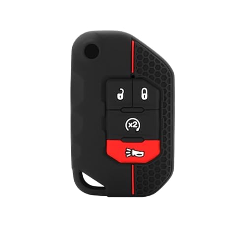 Étui pour clé de voiture Jeep Wrangler et Gladiator JT JLU : housse de protection noire