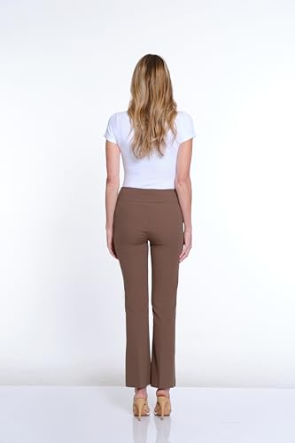 SLIM-SATION Women's Wide Band Elastic Waist Pull on Flare Leg Pant4