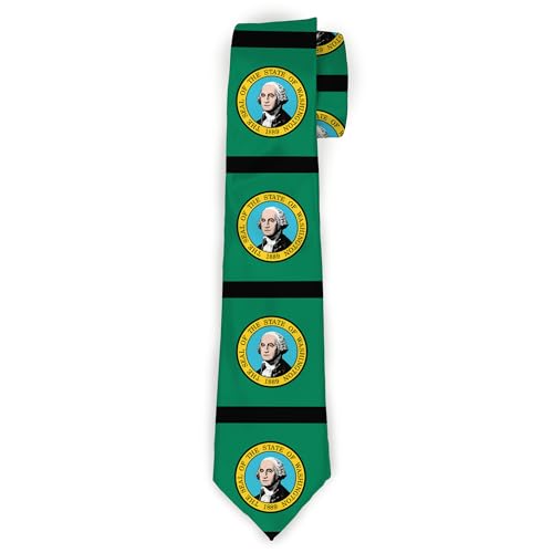 Cravate drapeau Washington noir Buckle-Down en longueur standard pour homme