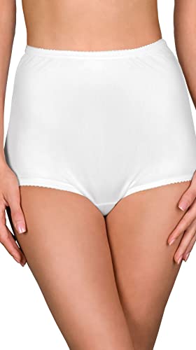 Shadowline Women's Nylon Classics Brief Panty - 3 Pack 17042Pk 5 Nude/Ivory/White #TOP1