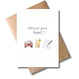WBdesignz Geburtstag Karte zum 18. Geburtstag für Jungen und Mädchen - Geburtstagskarte „Offiziell ganz legal“ - Hochwertige Karte mit Umschlag - Glückwunschkarte zum Verschenken (DIN A6)
