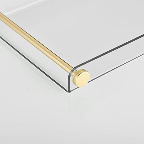 Clear Acrylic Bathtub Caddy Tray With Gold Handles For Bathroom Bath Tub Table Caddy Tray Shelf For Shower Fits All Bathroom Gtt221014 #TOP4