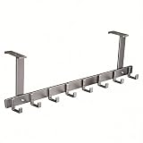 HOTTISELL Appendiabiti da porta Regolabile,8 ganci,salvaspazio,da appendere,estremamente resistente - appendini da porta, ganci appendiabiti da porta, appendi abiti per porte (grigio, 12)