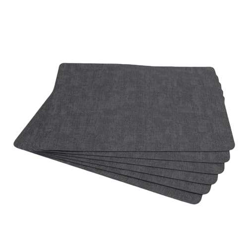 Napperons en cuir artificiel texturé chic et isolant pour table de salle à manger x6 - 4