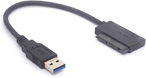 PIIHUSW Angled Micro SATA 7+9 16 Pin Cable Adapter - USB 3.0 to 90 Degree SATA Converter for 1.8" Hard Disk Driver SSD, Support SATA II and SATA III, Support 2TB HDD