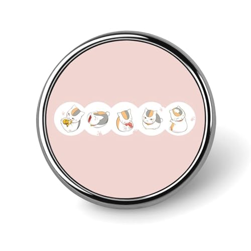 夏目友人帳 ニャンコ先生 猫 ピンバッジ 徽章 ネクタイピン 金属バッジピン 合金製 ピンズ バタフライクラッチ りボタンバッジ 装飾的な服 帽子 バッグに適しています 装飾ラペルピン ジャケット アクセサリー用品