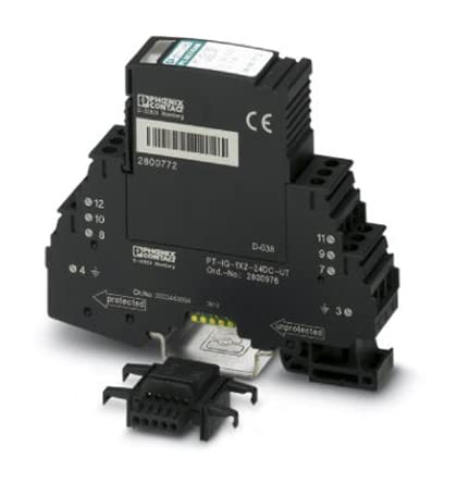 PT-IQ-1X2-TELE-UT Überspannungsschutzgerät, Bestehend aus Stecker & Basiselement, mit Integrierter Mehrstufiger Statusanzeige am Modul
