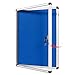 Swansea Fabric Bulletin Board Lockable Noticeboard Case with Aluminium Frame 26x20inch (4xA4)