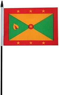 Grenada Small Hand Waving Flag 6" x 4" Inch FlagSuperstore©