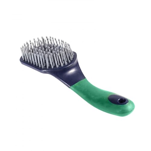 Brosse crinière et queue Horze Softgrip bleu au design ergonomique soigné