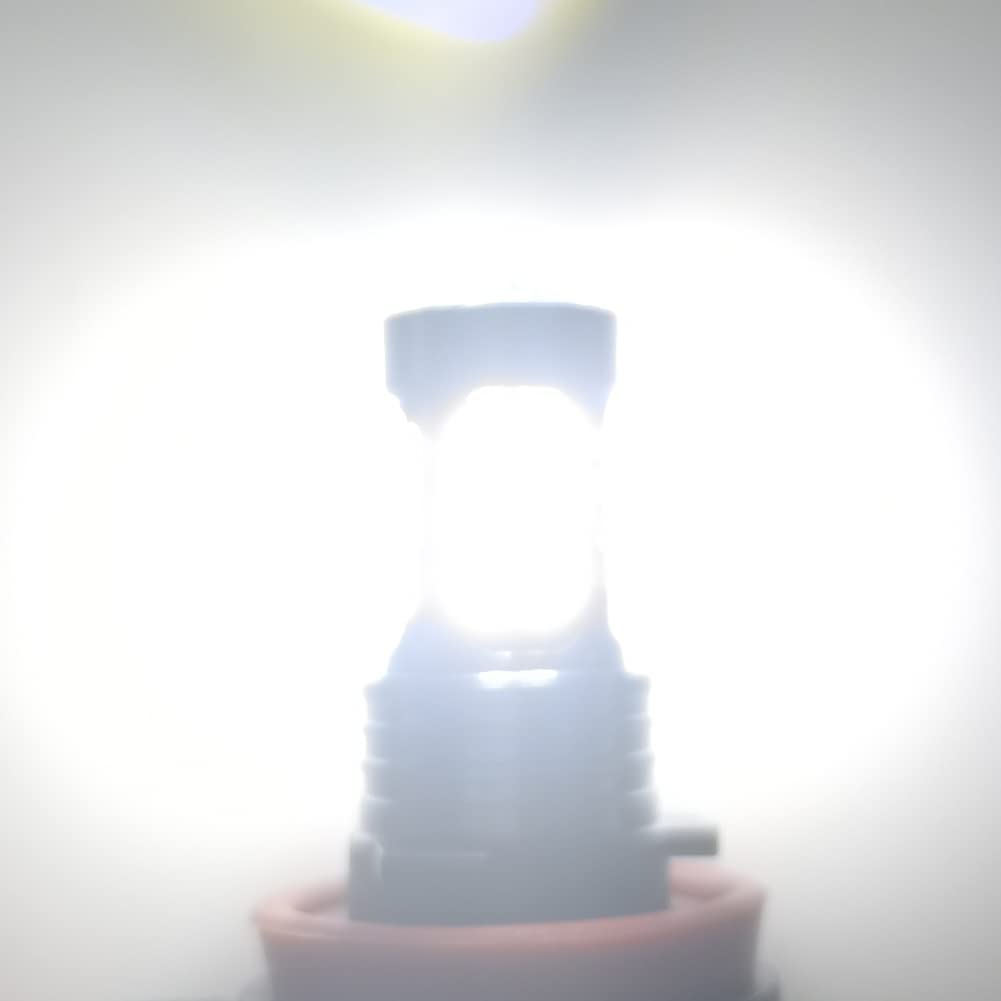 Ruiandsion H8 H11 LED Luci fendinebbia Lampeggianti Strobe Bianco 12V Super Luminose 3030 27SMD Chip LED Lampadine Sostitutive per Luci diurne o fendinebbia (Confezione da 2)