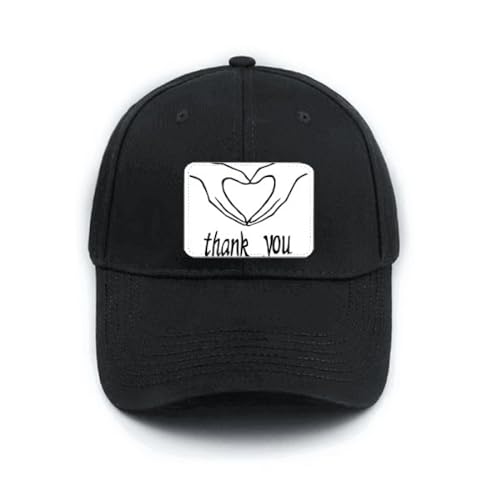 Casquette de baseball noire réglable pour éviter la chaleur avec style cœur noir