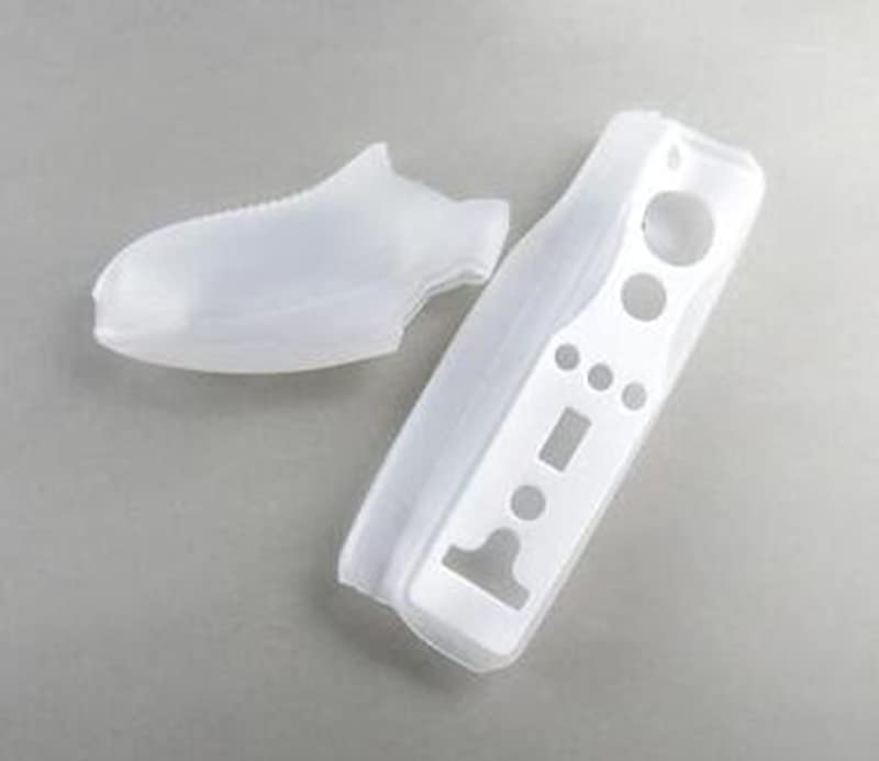 Funda de goma de silicona protectora de gel suave para mando a distancia Wii Nunchuk Joystick funda de silicona (transparente)