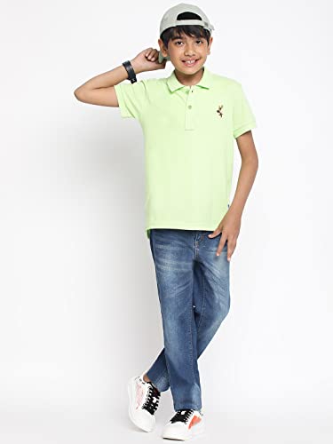 Image of Li'l Tomatoes Boys Pique Cotton Polo T-Shirt | Classic Collar & Button Placket | Soft & Breathable Summer Wear | Casual Comfort | 3-16 Years
