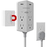 Monster Power Shield XL Surge Protector with Outlet Extender, Multiple Plug Outlet with 4 AC Outlets and 2 USB-A Ports, Reliable Wall Outlet with USB Ports