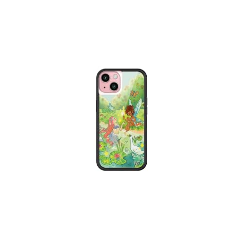 Image of Wildflower Cases - Compatible with iPhone 16 | Protective Black Bumper, 4ft Drop Certified, Women Owned Small Business | Green Forest Aesthetic | Taylor Giavasis Collab - Fairies and Mermaids