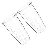 CIYODO 2pcs 650ml Graduated Plastic Blender Cups Replacement Mixing Mugs Compatible with Multiple Blender