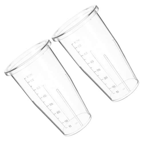 PAMINGONO Vaso 2 Ml con Transparente Plástico de 650 Liquadora Marcas de Medición, Repuesto Jarra Mezcladora Compatible Piezas para Batidora para Batidos y