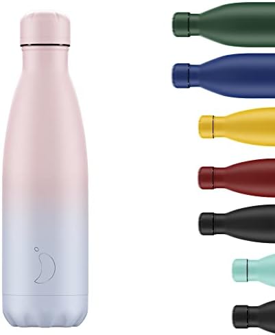 Chilly's Water Bottle - Stainless Steel and Reusable - Leak Proof, Sweat Free - Gradient - Blush - 500ml