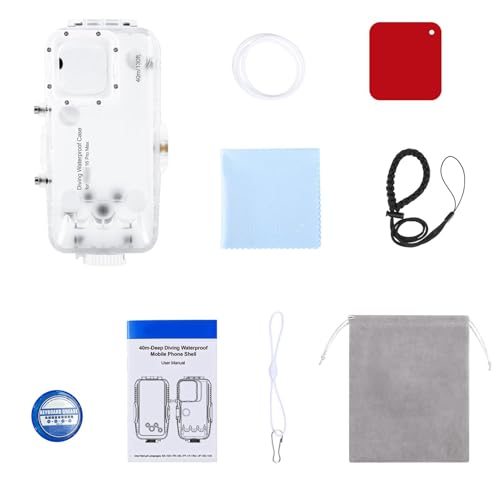 Funda subacuática Teléfono 16 Pro MAX protector impermeable fotografía buceo 130 pies 5