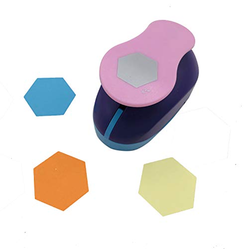 Set Of 3Pcs (2"+1.5"+1") Craft Punch Set Paper Punch Tool Eva Punches For Making Crafts Scrapbooking Garland Circle Dots Hanging Decorations Birthday Party Wedding Decoration (Hexagon) #TOP1