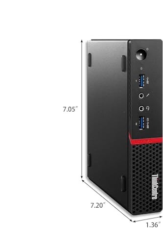 Image of Lenovo ThinkCentre M700 Tiny Business Desktop PC, Intel Quad Core i5-6400T up to 3.1GHz, 16G DDR4, 256G SSD,Keyboard and Mouse,WiFi,Windows 10 Pro (Renewed)