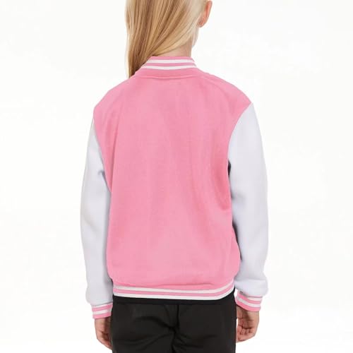 Image of ACEFAST INC Kids Boys Girls Baseball Jacket Varsity Jacket Casual Sport Coat Cardigan Sweatshirt Uniforms Youth 2-13 Year