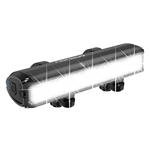 Image of 2600 Lumens Bike Lights,USB Rechargeable Bicycle Lights,Super Bright 5 LED Bike Lights for Night Riding,Waterproof Bike Headlight with Power Bank Function,4 Light Modes