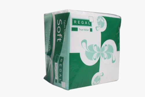 Image of Kosher Regal Paper Napkin /Tissue Paper Napkin | 75 Sheets Each X Pack of 5 (Total 375 Sheets) | Ultra Soft, High Strength and Quick Absorbent Paper Napkin