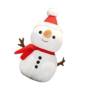 Amagogo Mooie sneeuwpop , gevulde sneeuwpop pop, zachte rugkussen, kerst karakters poppen voor indoor kerstvakantie…