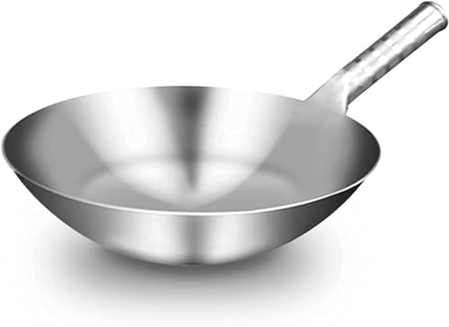 中華鍋 ガス中華鍋 中華風手作り中華鍋 ノンスティック中華鍋 ステンレス鋼中華鍋 調理器具 使いやすい お手入れ簡単 焦げ付き防止 耐久性 中華鍋 商業用 家庭用中華鍋(32cm)