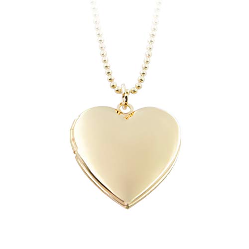 Heart Locket Necklace that Holds Pictures,Gold Plated Memory Photo Lockets,Mom Gifts from Daughter Son