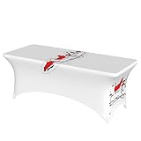 hgnbcsa Tischdecke mit indonesischer Flagge, Volldruck, dehnbar, rechteckig, 1,8 m, elastische Tischdecke für Buffet, Party, Hochzeit