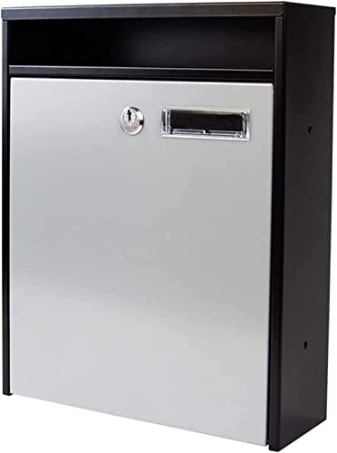 Boîte à suggestions extérieure anthracite, urne de vote murale compacte 32cm
