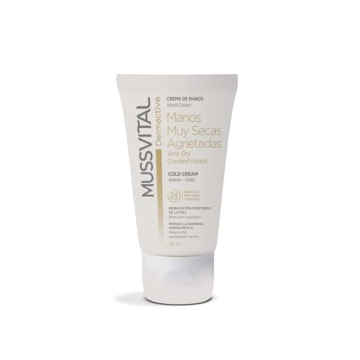 Mussvital Dermactive Crema de Manos Muy Secas Agrieteadas, 50 ml, 24 Horas de protección
