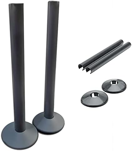 Towel Rail Radiator Pipe Covers & Collars in Black, White, Chrome & Anthracite *Just Snap It* (200mm Anthracite Pipe Covers and Collars)
