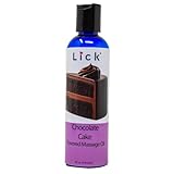 Lick Chocolate Cake Flavored Massage Oil – Decadent Bakery-Inspired Edible Massage Oil with Vitamin E, Rich Smooth Glide for Couples Massage Nights, 4 oz