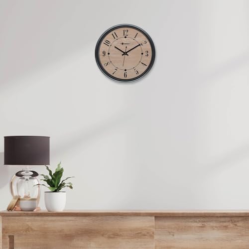 Image of Bosco Decorative Non Ticking Silent, Brown with Black Frame 30 CM, Modern Design Round Wall Clock for Home, Living Room, Bedroom, Office and Kitchen| BWC-1606 Brown