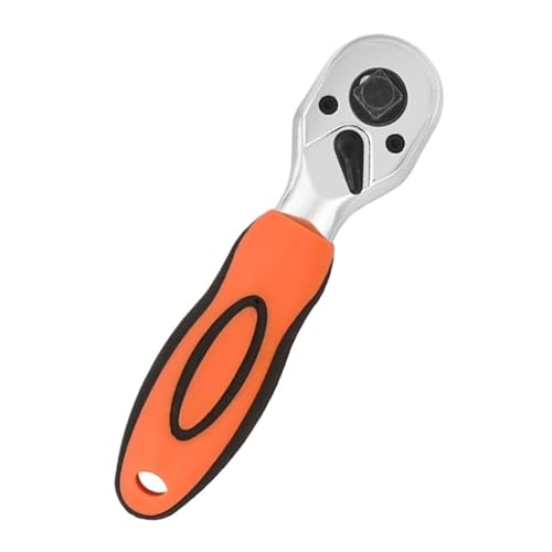 Skday Umschaltknarre,Ratsche 3-in-1-Ratschengriff, multifunktionales Ratschenschlüssel-Reparaturwerkzeug; 1/4 3/8 2-Zahn-Wendeschalter-Design