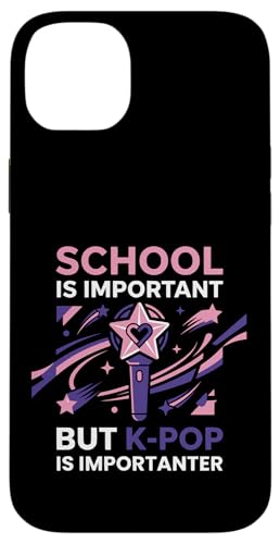 School Is Important But K-Pop Is Importanter �ʔ����f�U�C�� �X�}�z�P�[�X iPhone 14 Plus �p