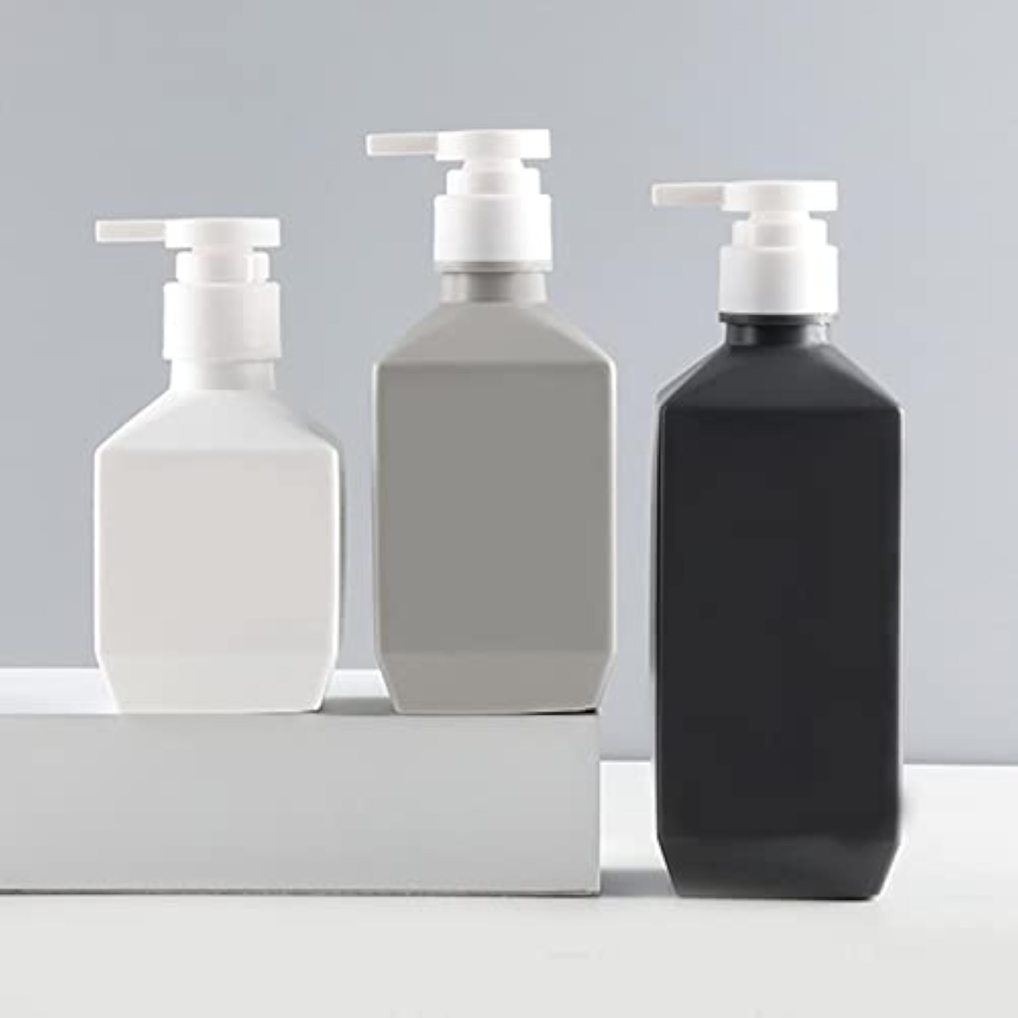 Empty Dispenser Bottle Push Type for Shampoo, 600ml
