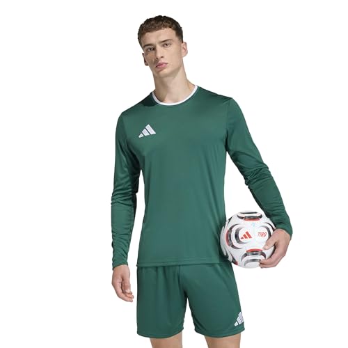 adidas Herren Entrada26 Long Sleeve Jersey Shirt, Team Dark Green/White, M – Ansicht 2