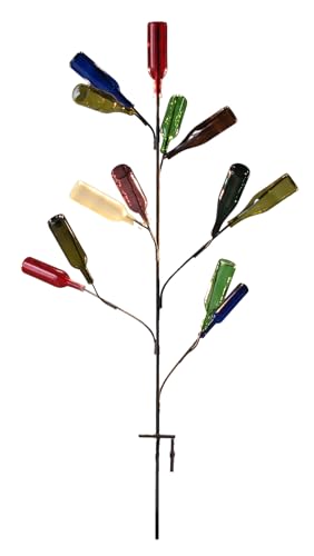 The Freestyle Bottle Tree | Outside Yard Garden Decor | No Assembly Required | Displays 13 Bottles | 5 ft (60