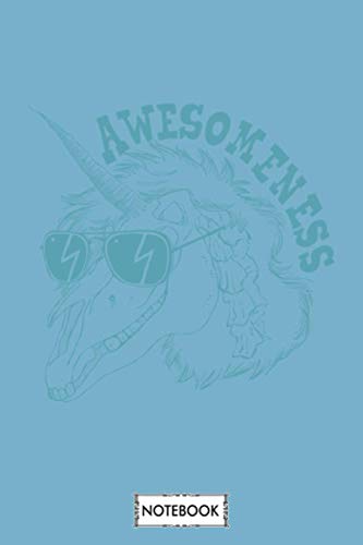  Unicorn Awesomeness Notebook: Matte Finish Cover, Lined College Ruled Paper, 6x9 120 Pages, Planner, Journal, Diary