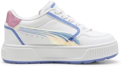 PUMA Karmen Rebelle Sneaker, White-Fast Pink-Blue Skies, 13 US Unisex Little Kid | Image 4