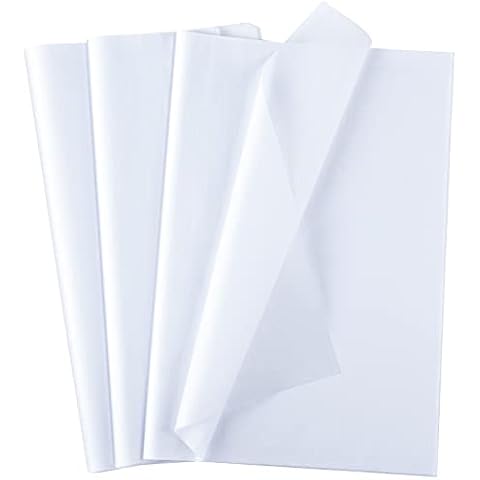 CHRORINE 60 Sheets Tissue Paper White Wrapping Paper Bulk for Wedding Birthday DIY and Craft Decor Cover