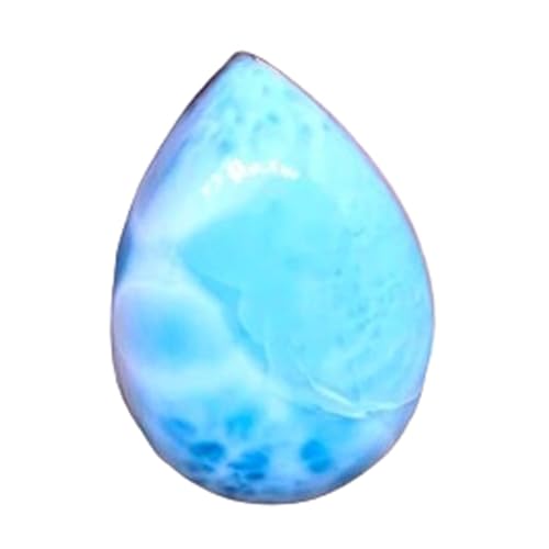 Larimar naturel poire 20x15mm cabochon de qualité gemme unique pour création de bijoux d'exception