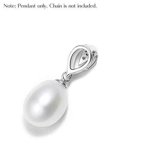 Crane Pearl Handpicked Aaa+ Freshwater Cultured Single Pearl Pendant 925 Sterling Silver #TOP4